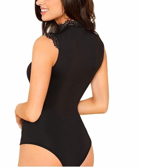 𝅺BLACK high neck bodysuit style B - Picture 4 of 6